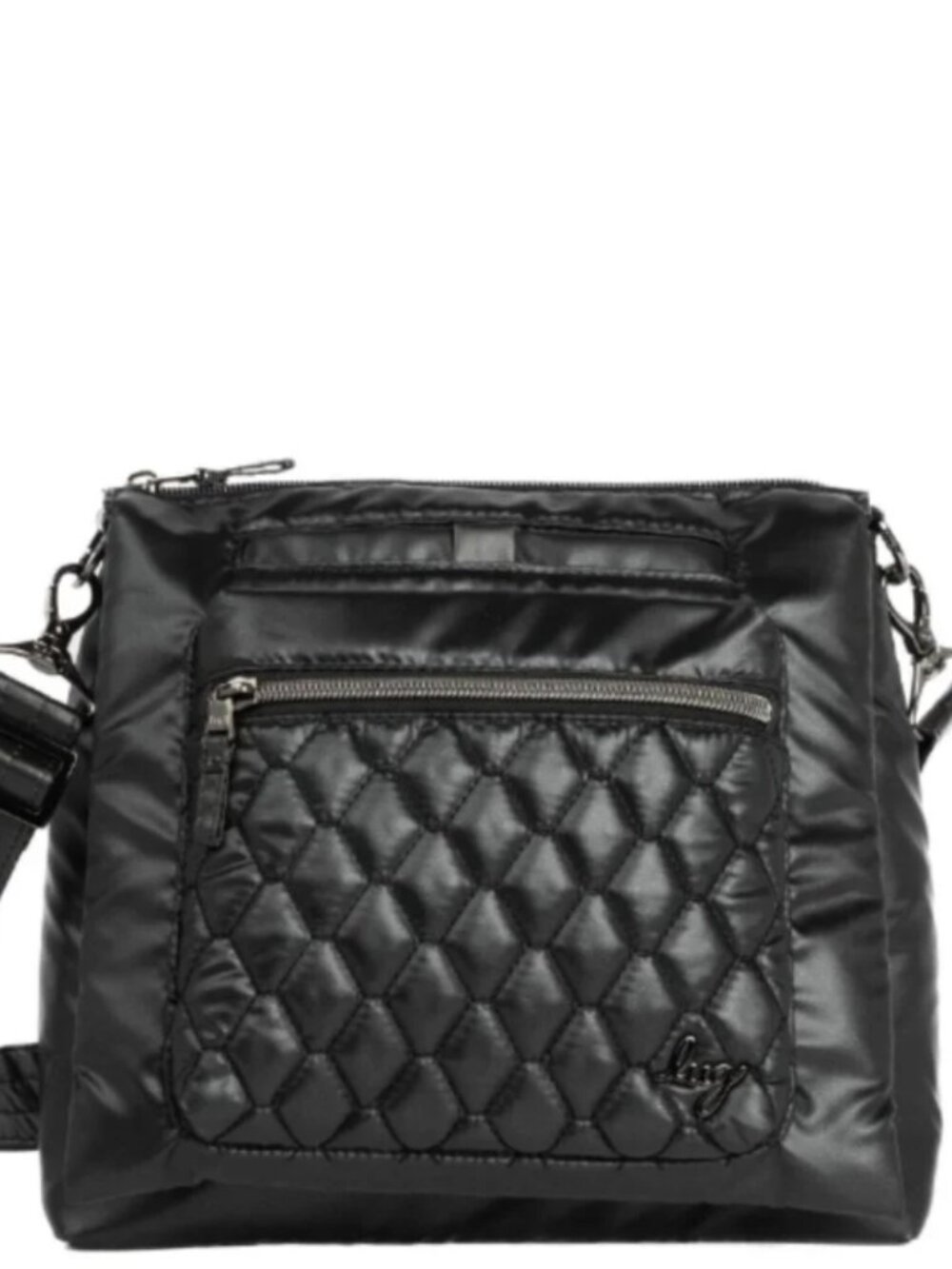 EUC Lug Wander Crossbody Bag In Metallic Black